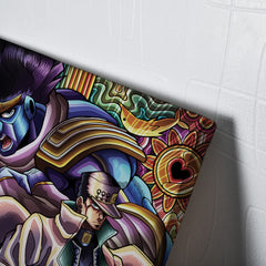 Trippy Jotaro Kujo JoJo's Bizarre Adventure Canvas Print Wall Art - Kurodrip