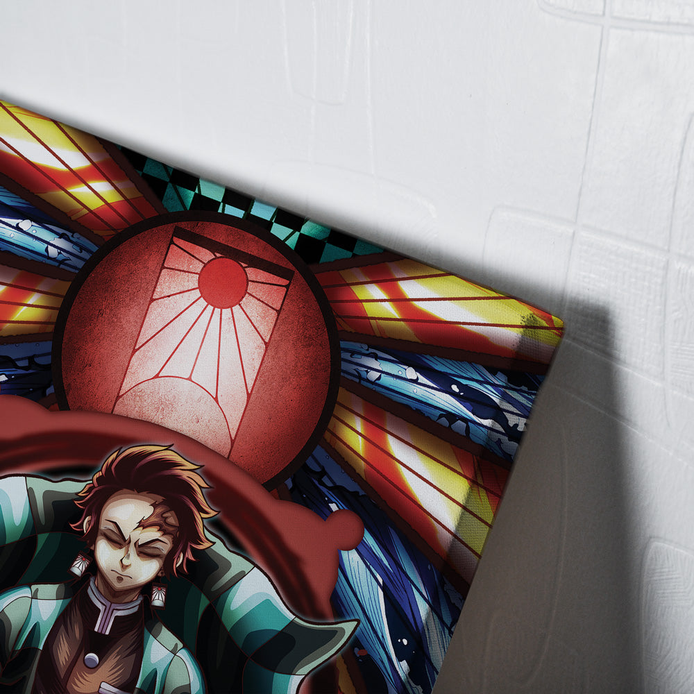 Trippy Kamado Tanjiro Demon Slayer Vertical Canvas Print Wall Art - Kurodrip