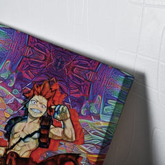 Trippy Kirishima Red Riot My Hero Academia Canvas Print Wall Art - Kurodrip