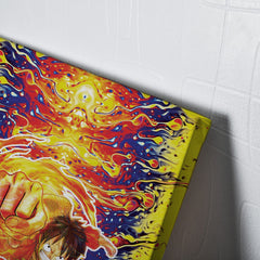 Trippy Luffy One Piece Canvas Print Wall Art - Kurodrip