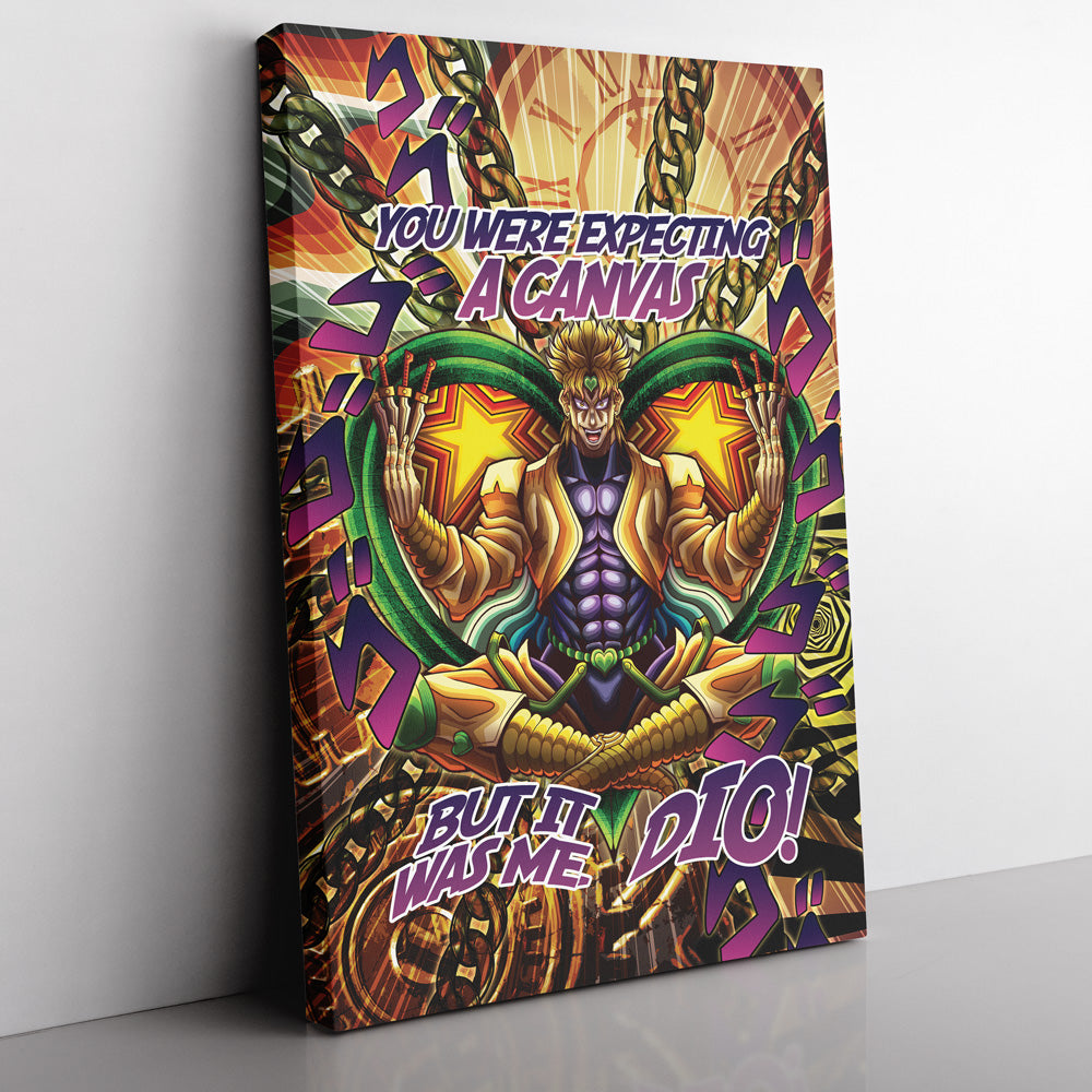 Trippy Medidating Dio It Was Me JoJo's Bizarre Adventure Canvas Print Wall Art - Kurodrip