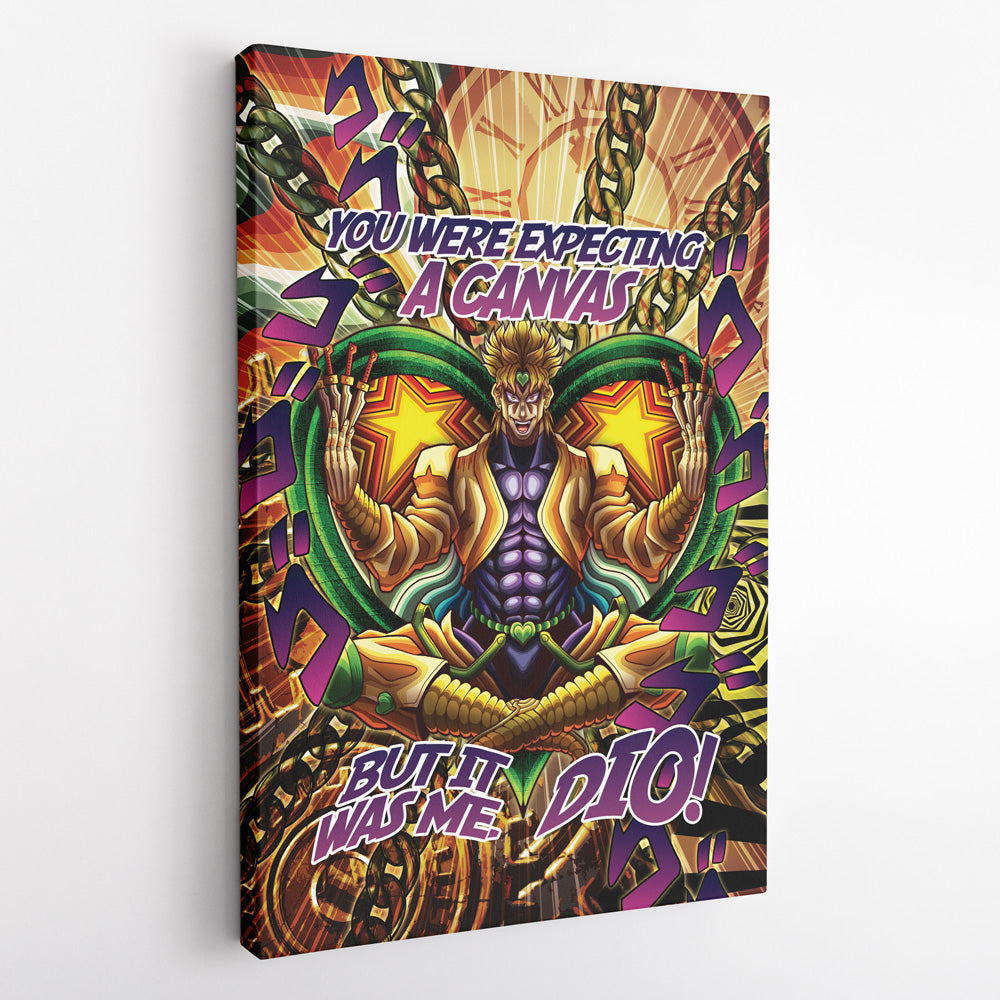 Trippy Medidating Dio It Was Me JoJo's Bizarre Adventure Canvas Print Wall Art - Kurodrip
