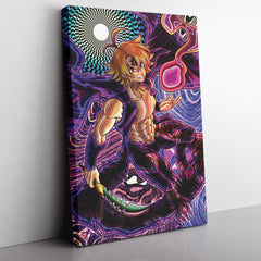 Trippy Meliodas Assault Mode Seven Deadly Sins Canvas Print Wall Art - Kurodrip
