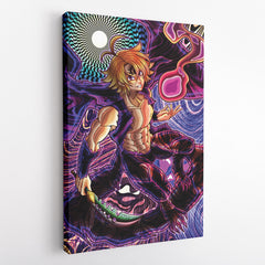 Trippy Meliodas Assault Mode Seven Deadly Sins Canvas Print Wall Art - Kurodrip