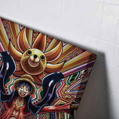 Trippy Monkey D. Luffy One Piece Vertical Canvas Print Wall Art - Kurodrip