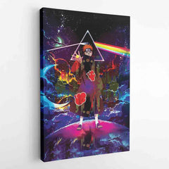 Trippy Naruto Akatsuki Astral Led Pain Canvas Print Wall Art - Kurodrip