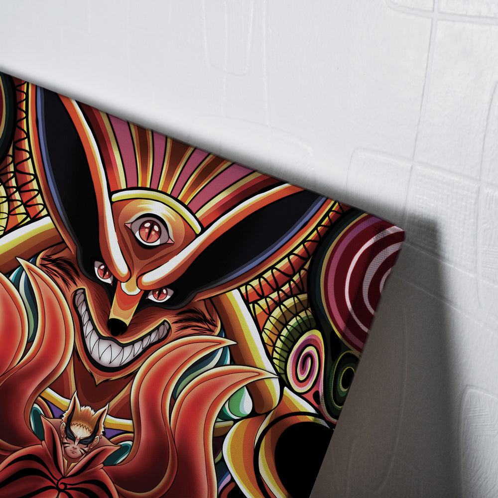 Trippy Naruto Baryon Mode Boruto Vertical Canvas Print Wall Art - Kurodrip