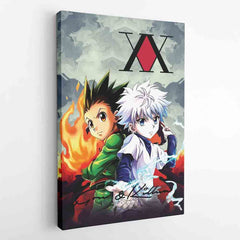 Trippy Power Duo Gon & Killua Hunter X Hunter Canvas Print Wall Art - Kurodrip