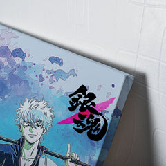 Trippy Sakata Gintoki Gintama Canvas Print Wall Art - Kurodrip