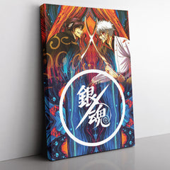 Trippy Shinsuke vs Gintoki Gintama Canvas Print Wall Art - Kurodrip