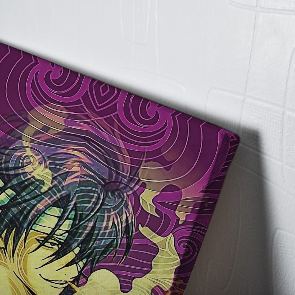 Trippy Smokin Shinsuke Gintama Canvas Print Wall Art - Kurodrip