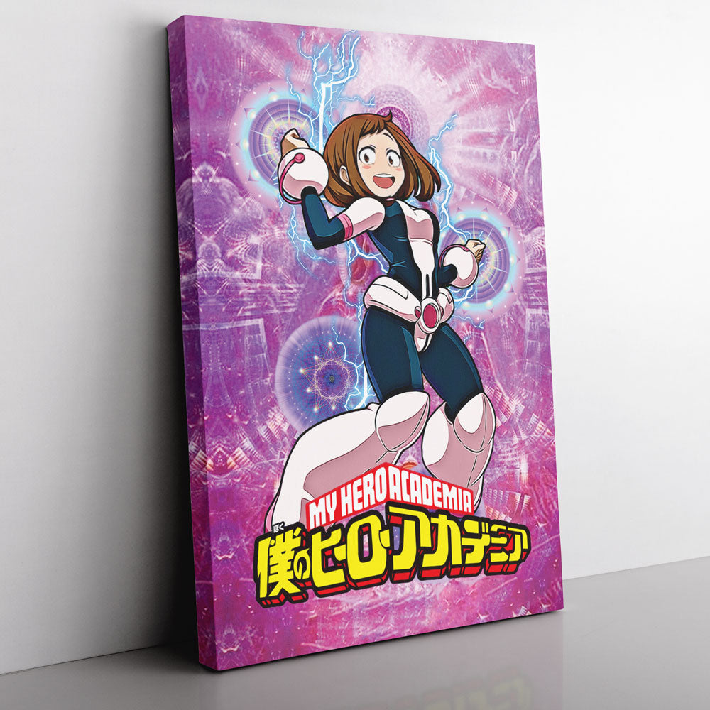 Trippy Ochaco Uraraka My Hero Academia Canvas Print Wall Art - Kurodrip
