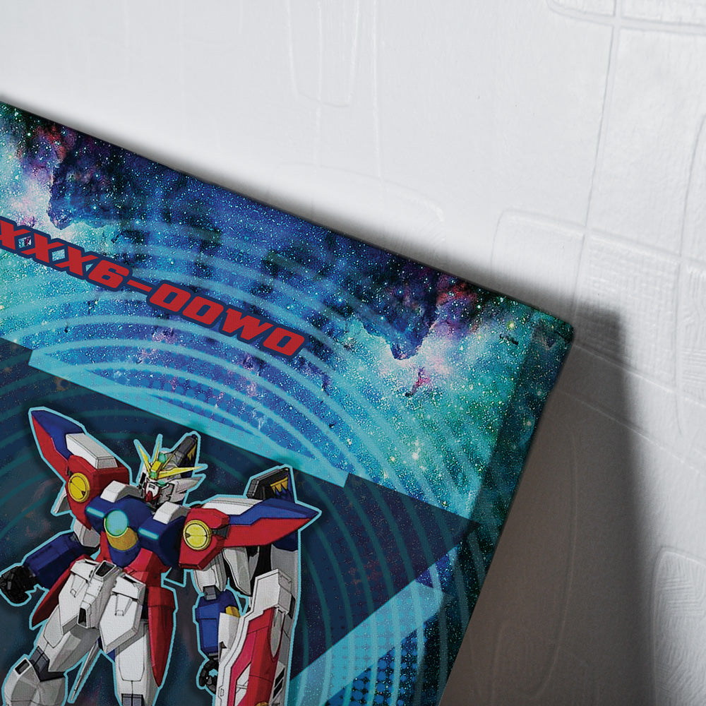 Trippy Wing Zero Gundam Canvas Print Wall Art - Kurodrip